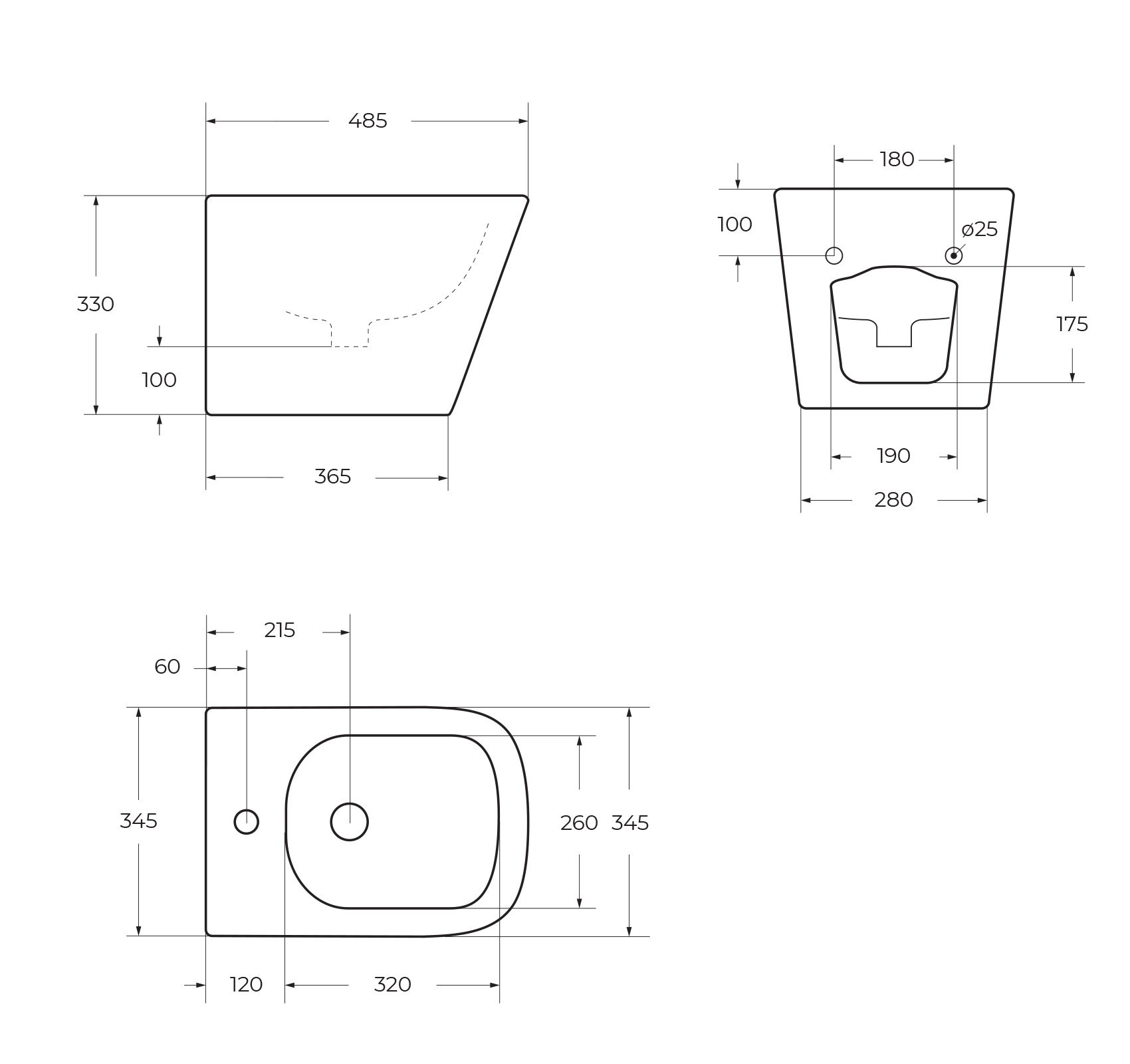 Биде подвесное BelBagno ARDENTE-R BB0520BH