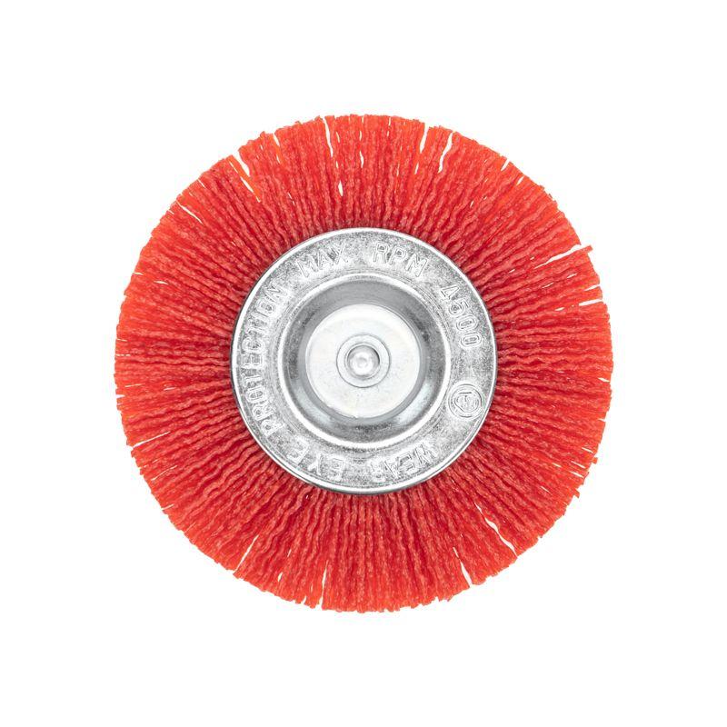 Щетка дисковая для дрели нейлоновая проволока с абразивным покрытием 100мм Kranz KR-91-1233