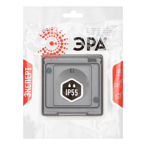 Розетка Эксперт 11-2521-01 2P+E IP55 16А-250В СУ бел. Эра Б0063259