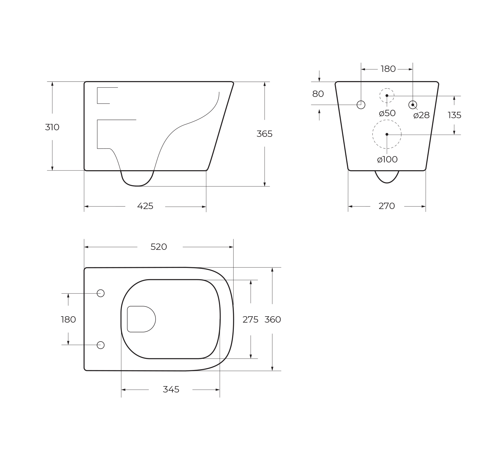 Чаша подвесного унитаза BelBagno ARDENTE-C BB3202CHR-MB