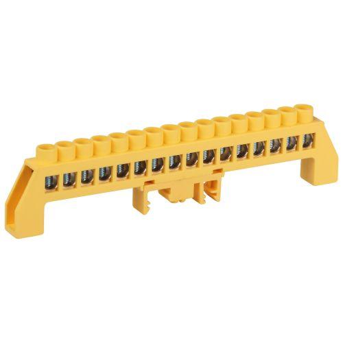 Шина PE земля в комбинированном изоляторе на DIN-рейку ШНИ-8х12-16-Д желт. NO-224-120 Эра Б0062935