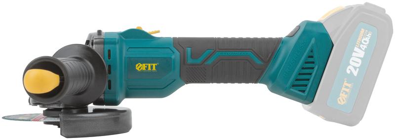 Машина шлифовальная угловая аккумуляторная бесщеточная 20В 3000-8500об/мин; КлК 125мм; регулирование оборотов; без АКБ FIT 79912