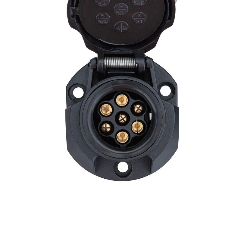 Розетка фаркопа 12В 7 контактов пластик Rexant 16-0321