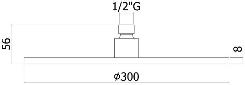 Верхний душ с держателем Paffoni Master King ZSOF079CR + ZSOF034CR