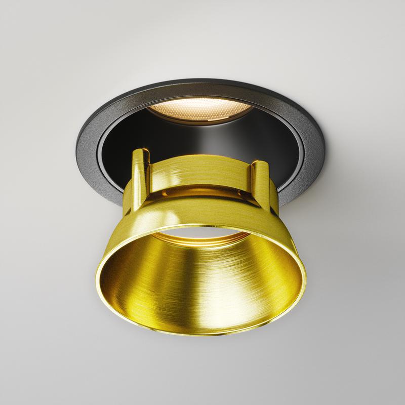 Рамка-отражатель декоративная для светильников Alfa LED латунь Maytoni Ring12-15W-RD-BS