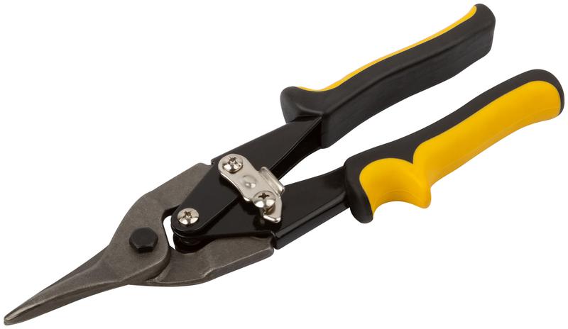 Ножницы по металлу прямые "Оптима" 250мм усиленные прорезиненные ручки КУРС 41456