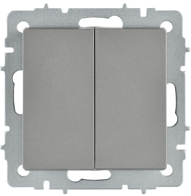 Выключатель перекрестный 2-кл. СП BRITE ВС10-2-3-БрС 10А механизм сталь IEK BR-V23-0-10-K46