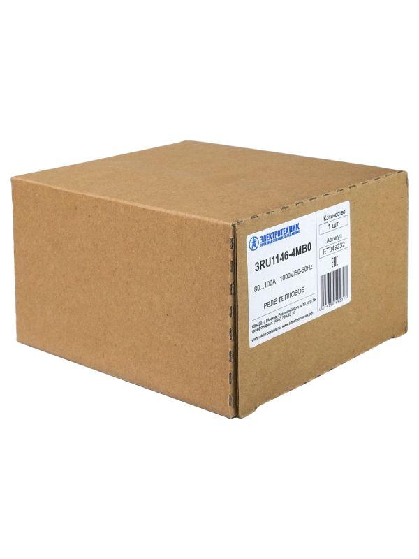 Реле перегрузки тепловое 3RU1146-4MB0 3п 45кВт 80...100А 1НО+1НЗ типоразмер S3 ручной и автоматический сброс винтовые клеммы IP20 Электротехник ET049232