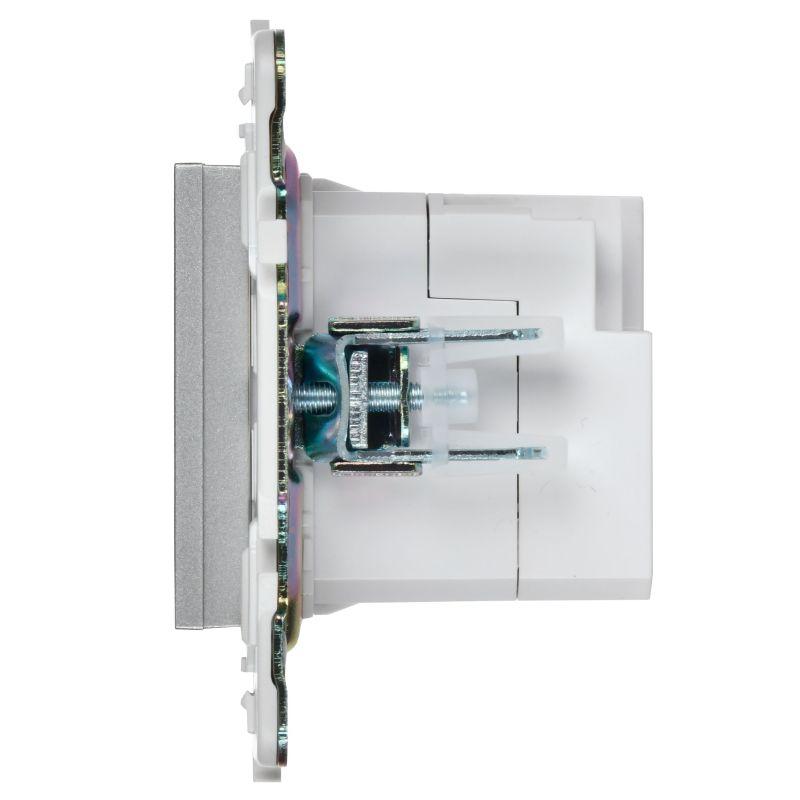 Розетка USB A+A 3.1А SKANDY SK-R15S серебр. IEK SK-U21-D31-K23