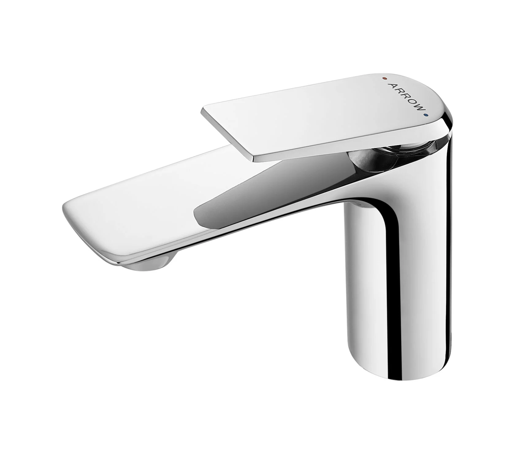 Смеситель для раковины ARROW AMP1145H, черный матовый, золотая ручка