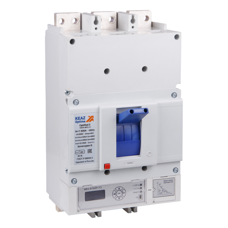 Выключатель автоматический OptiMat D1600N-MR2-ОМ4-РЕГ КЭАЗ 381613