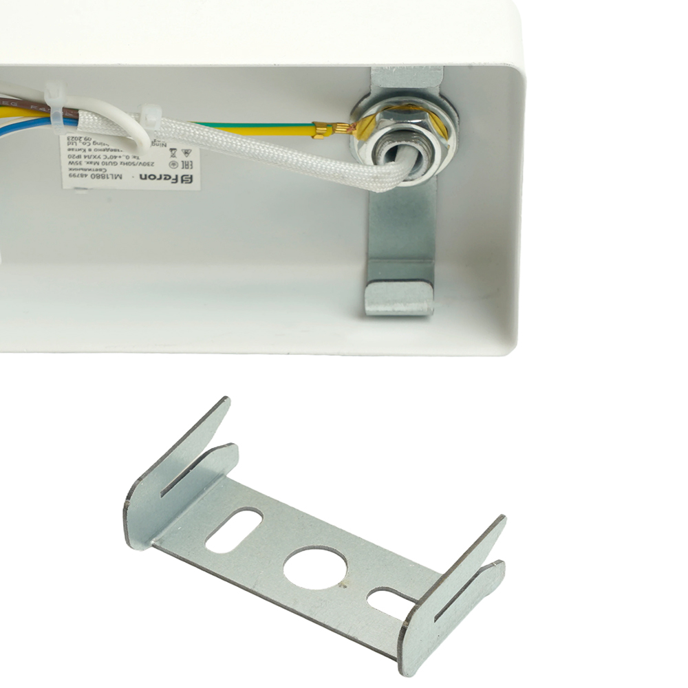 Светильник ДБО GU10 без лампы наклонный с выключателем белый