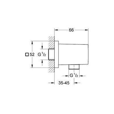 Шланговое подключение Grohe Euphoria Cube 27704000