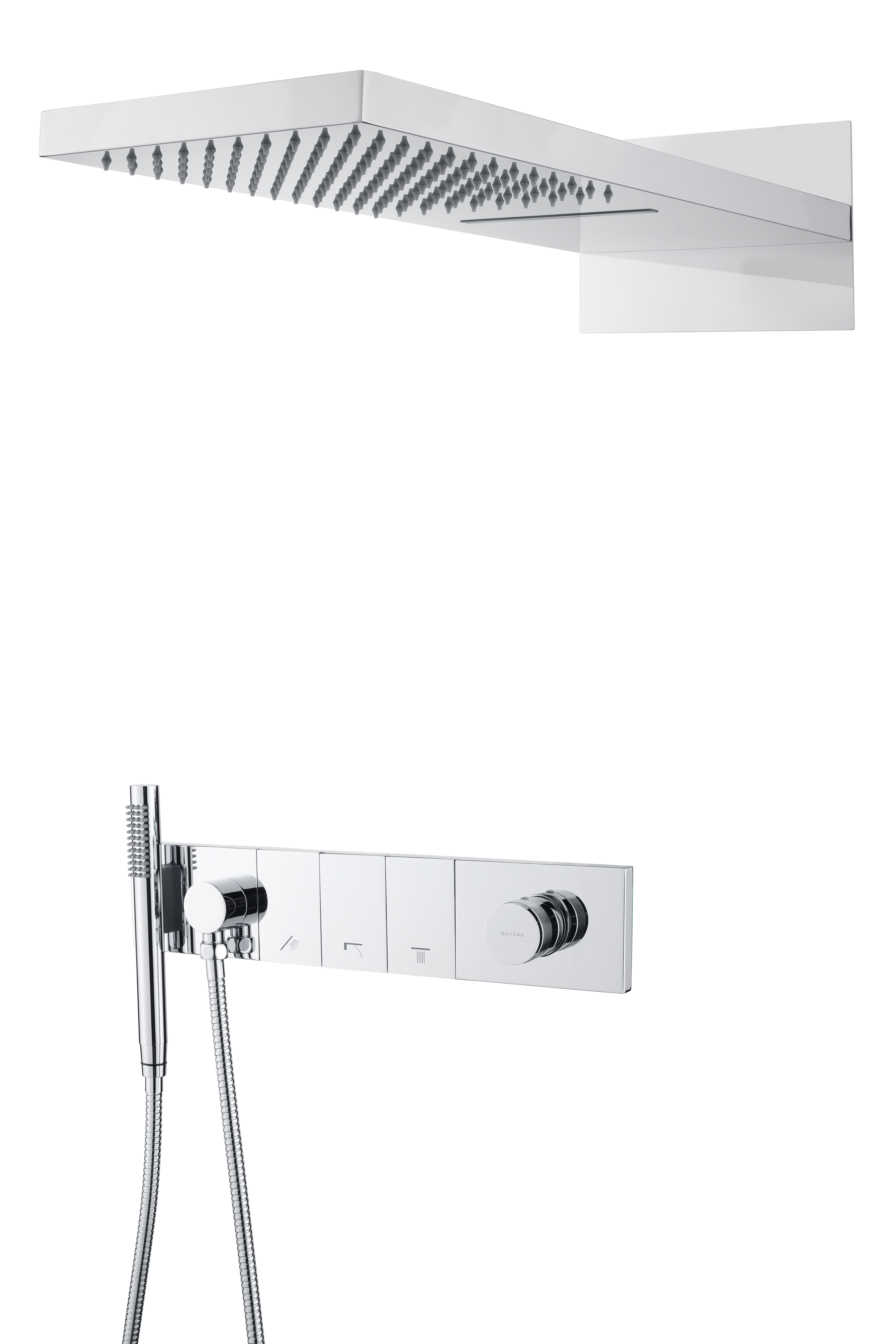 Встроенная душевая система  ZODIAC с термостатом, трехпозиционная GOLD