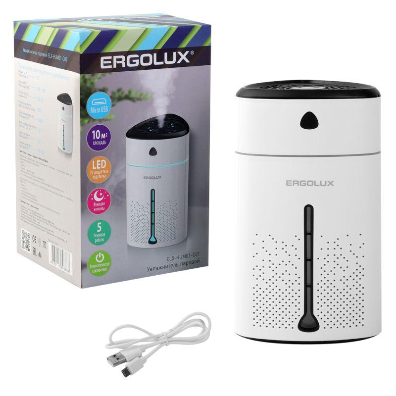 Увлажнитель ELX-HUM01-C01 бел./черн. Ergolux 15325