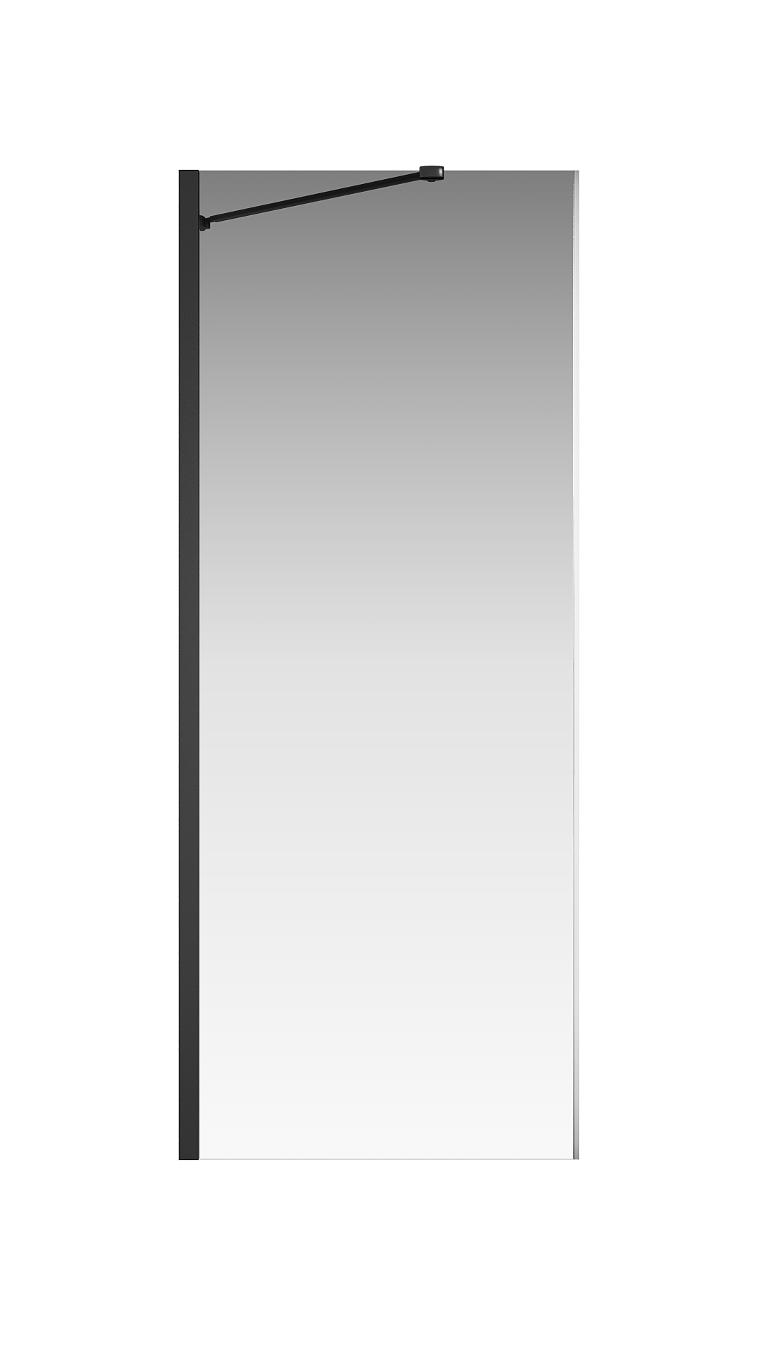 Боковая перегородка Creto Tenta 70х200 см 123-SP-700-C-B-8 профиль черный. стекло прозрачное