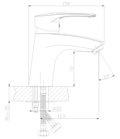 Смеситель для раковины Rossinka T (T40-11)