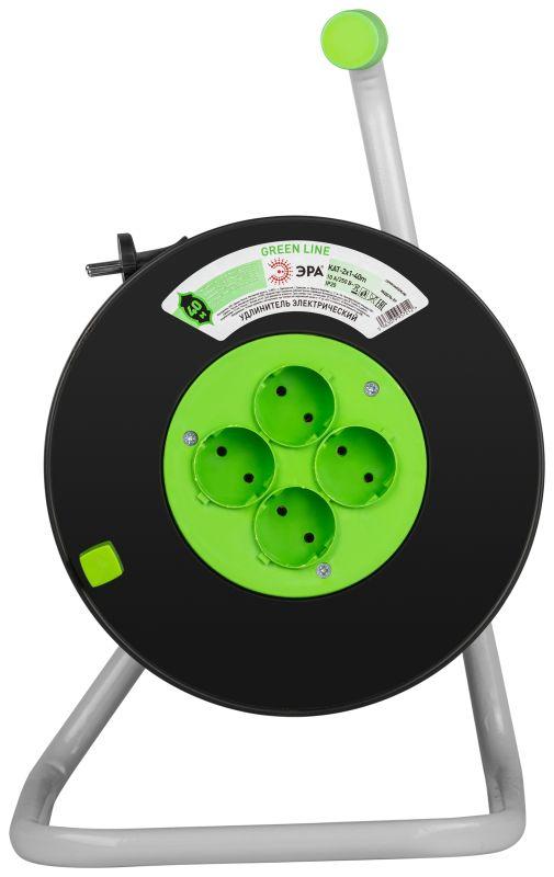 Удлинитель на пластик. катушке 4х40м без заземл. KAT-2x1-40m Greenline ПВС 2х1 Эра Б0065087