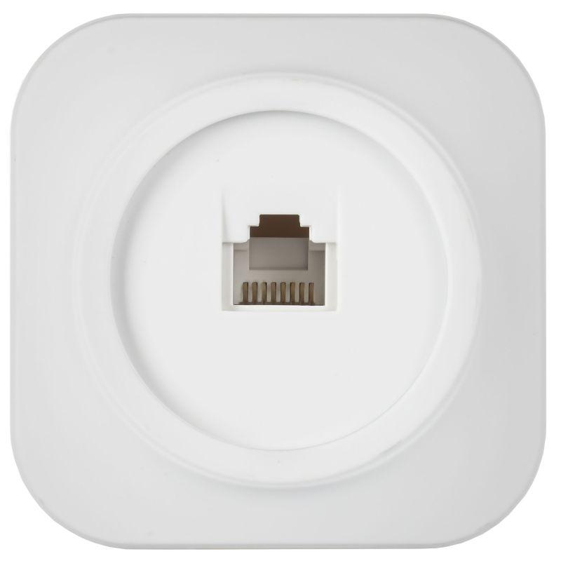 Розетка компьютерная ОП GLORY РК10-ХБм RJ45 кат.5E бел. матов. IEK EKH10-K01M