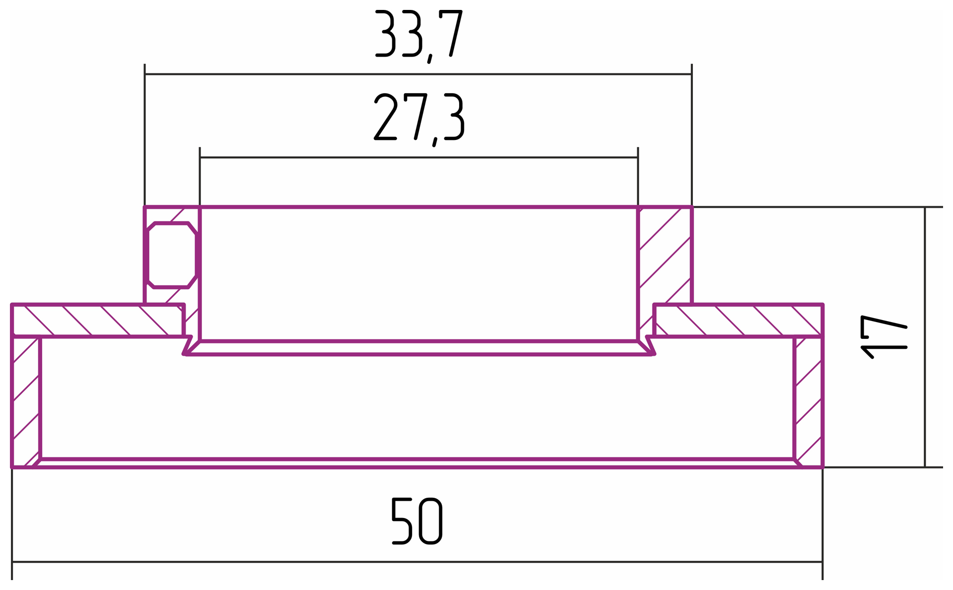 Отражатель "TUBE" н/ж "СУНЕРЖА" d-26.9 мм (к-т) (Сатин) 071-1029-0002