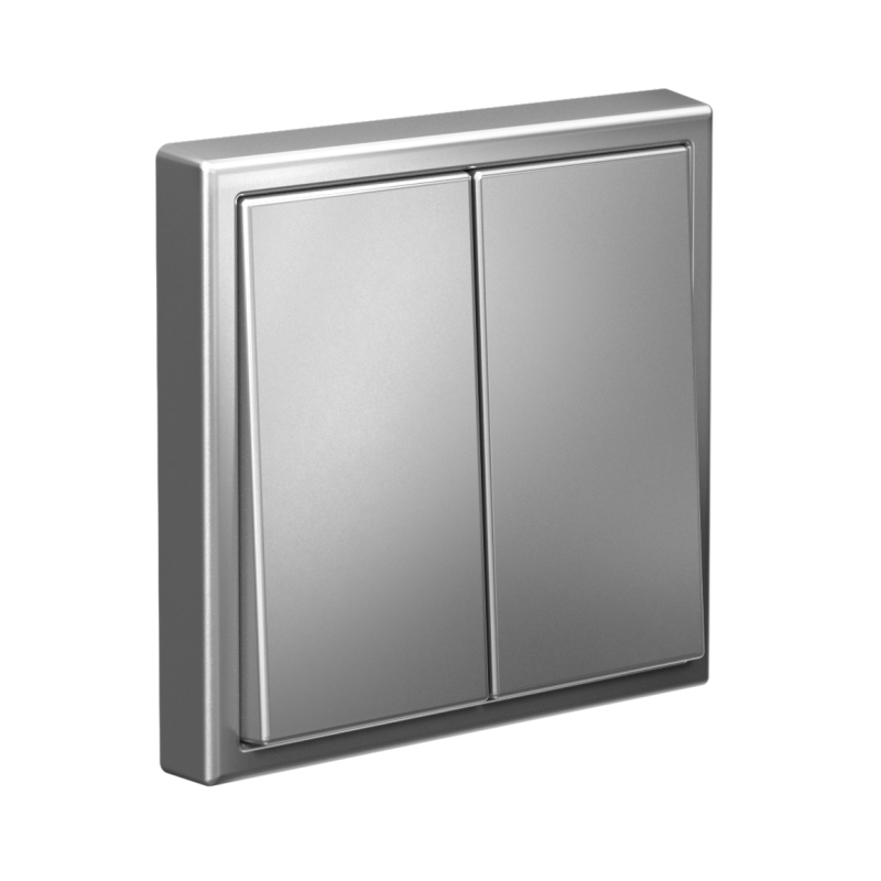 Выключатель 2-кл. ArtGallery 10AX быстрозажим. клем. механизм сталь SE GAL000951S