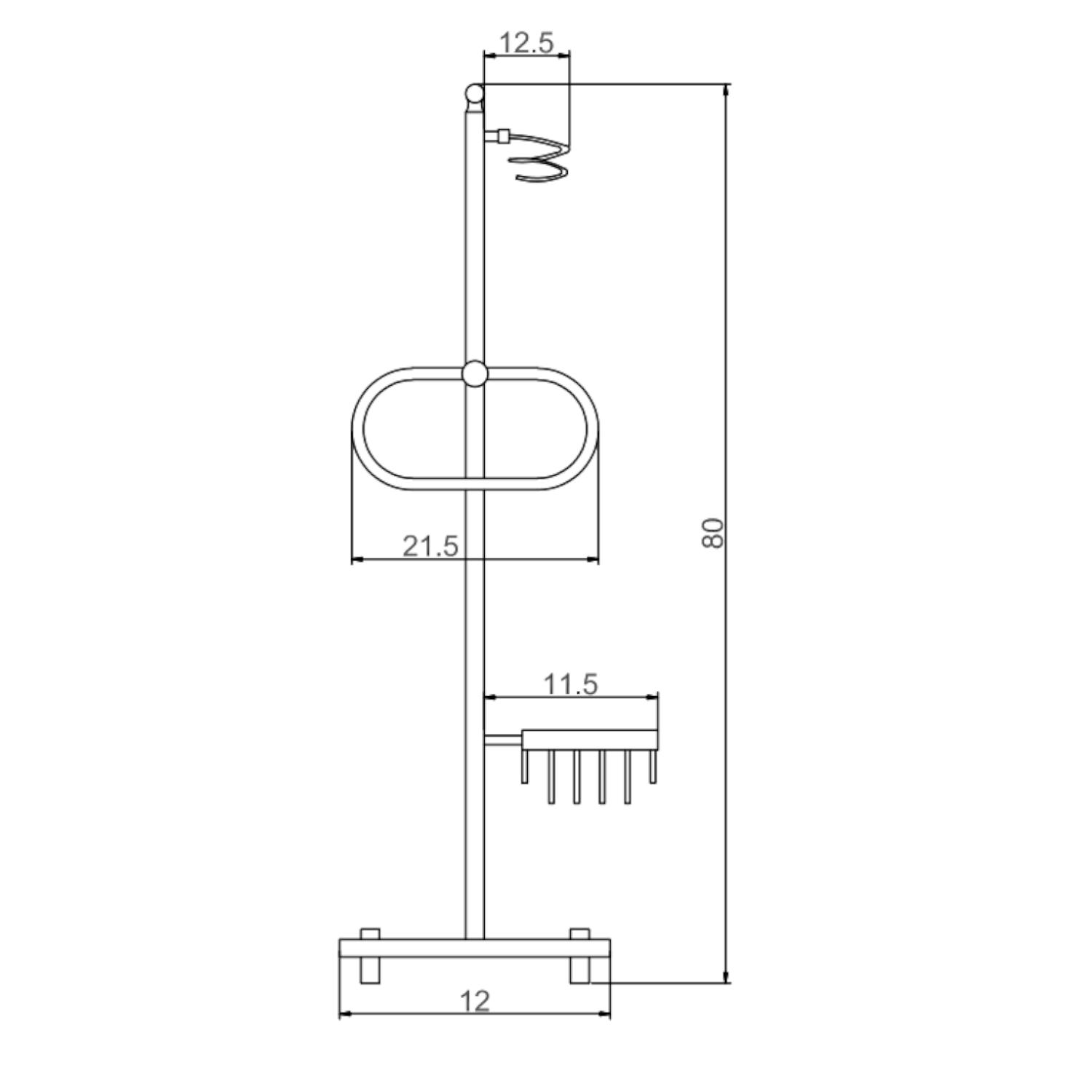 Напольная стойка Savol S-00A05, хром