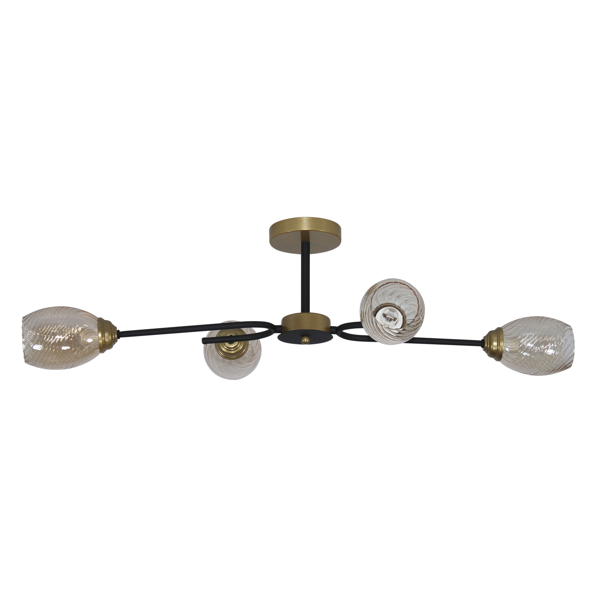 Светильник потолочный Юна 141 черн.муар.зол. НПБ 01-4х60-138 Е14