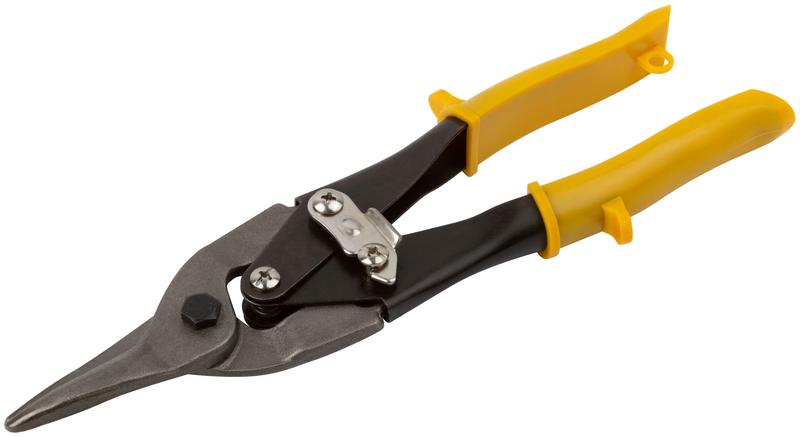 Ножницы по металлу "Aviation" пластиковые ручки прямые 250мм FIT 41451