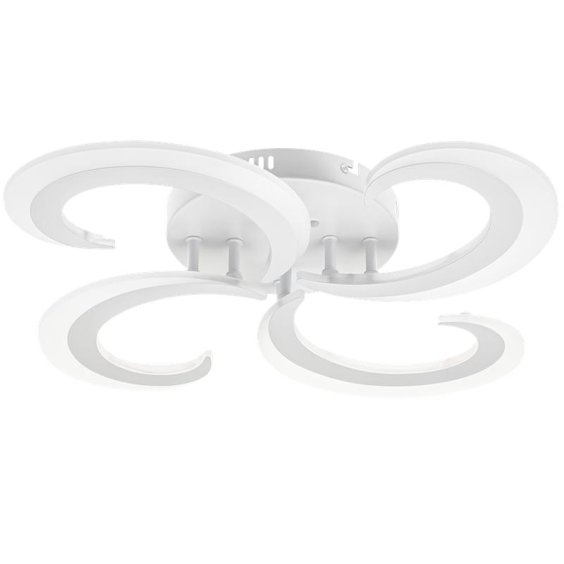 Люстра потолочная светодиодная диммируемая MALTA 535х535х75мм 126Вт 2700К/4200К/6400К 25кв.м бел. Ritter 52117 8