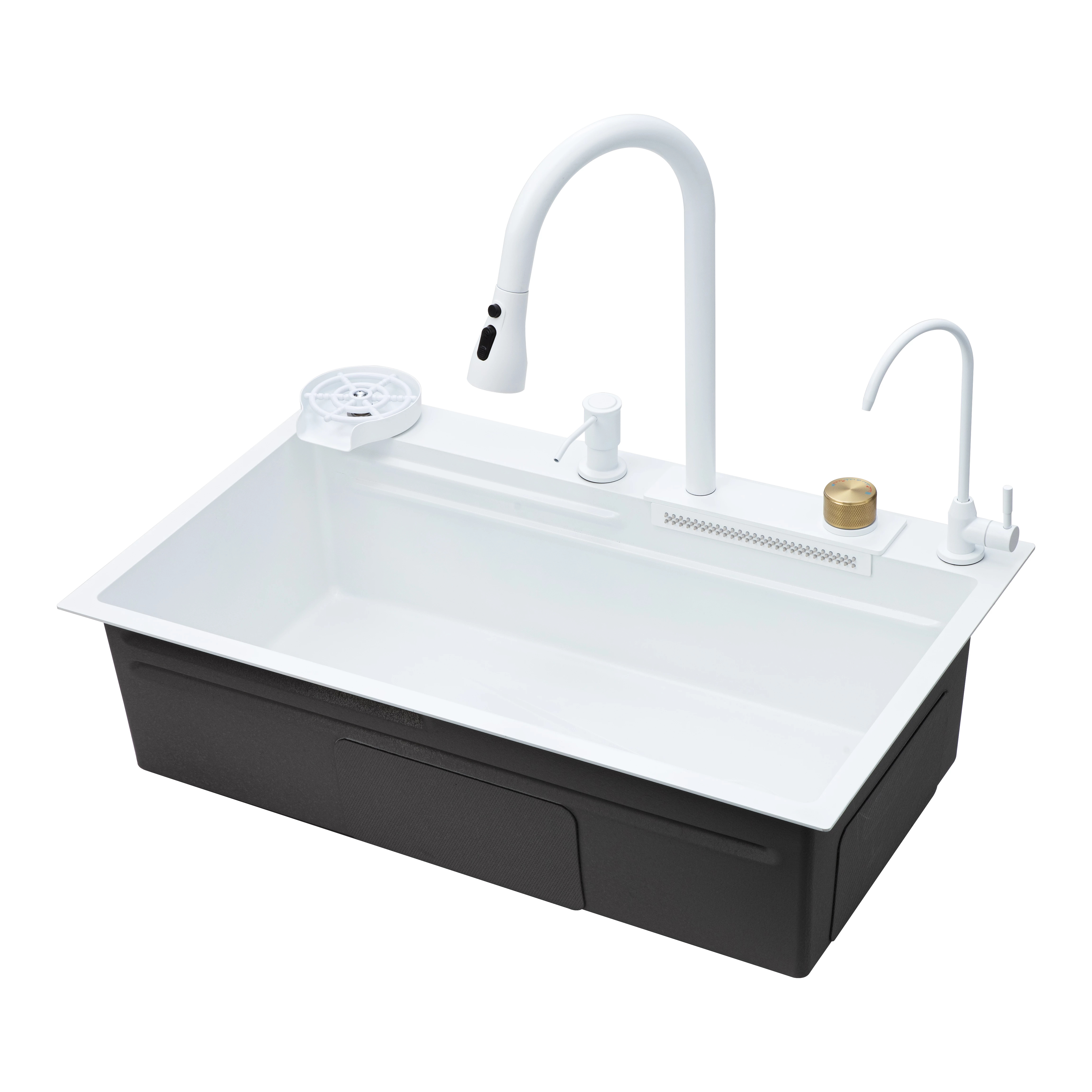 Многофункциональная кухонная мойка Savol S-SC003W, белый