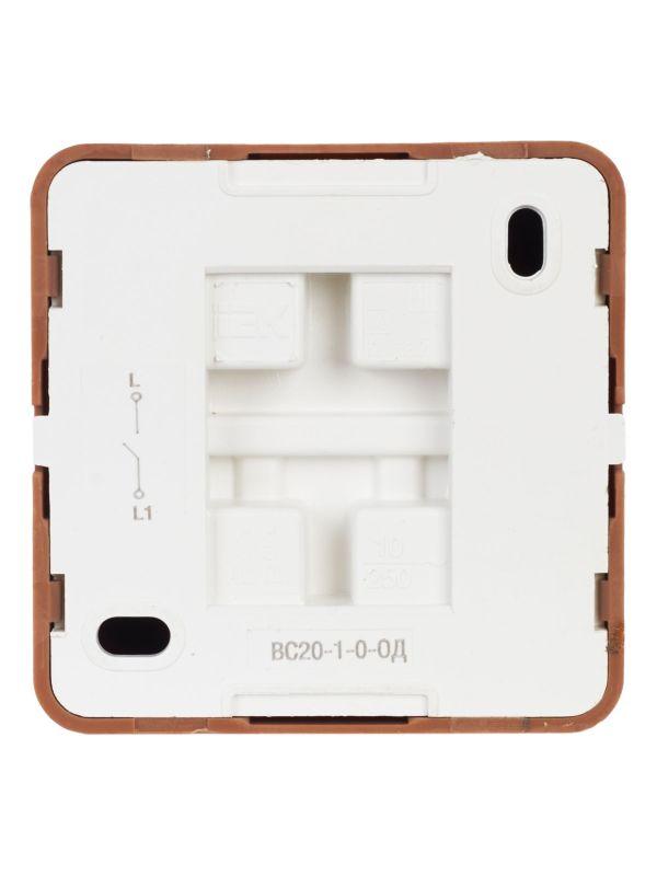 Выключатель 1-кл. ОП Октава 10А IP20 ВС20-1-0-ОД дуб GENERICA EVO10-K04-10-DC