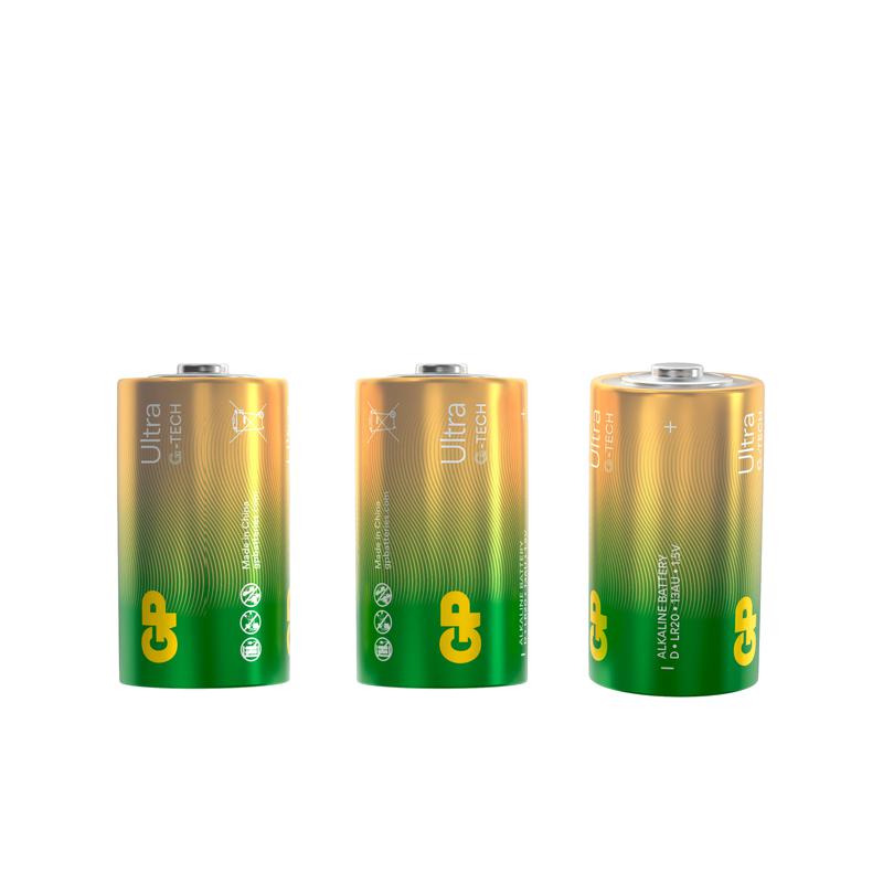 Элемент питания алкалиновый D/LR20 1.5В Ultra Alkaline G-Tech (блист.2шт) GP 1235