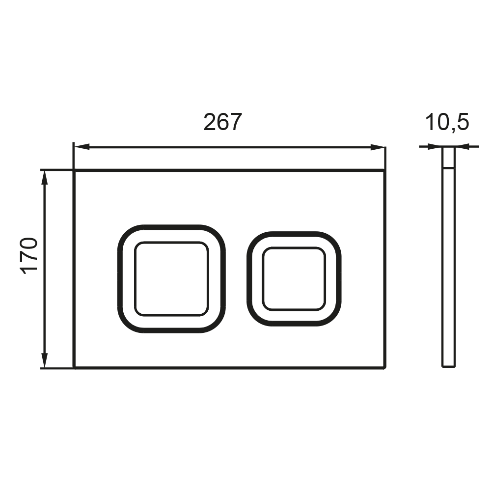Клавиша смыва BЕTTOSЕRB белый глянец SMART