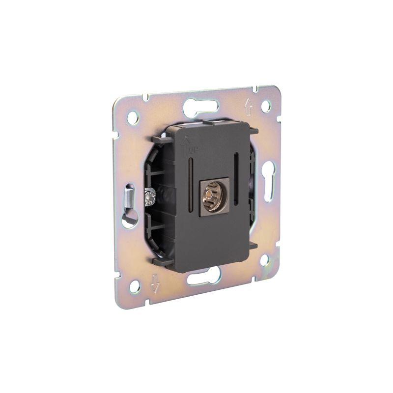 Розетка СП STRONG MIELE TV графит Kranz KR-78-0723-6