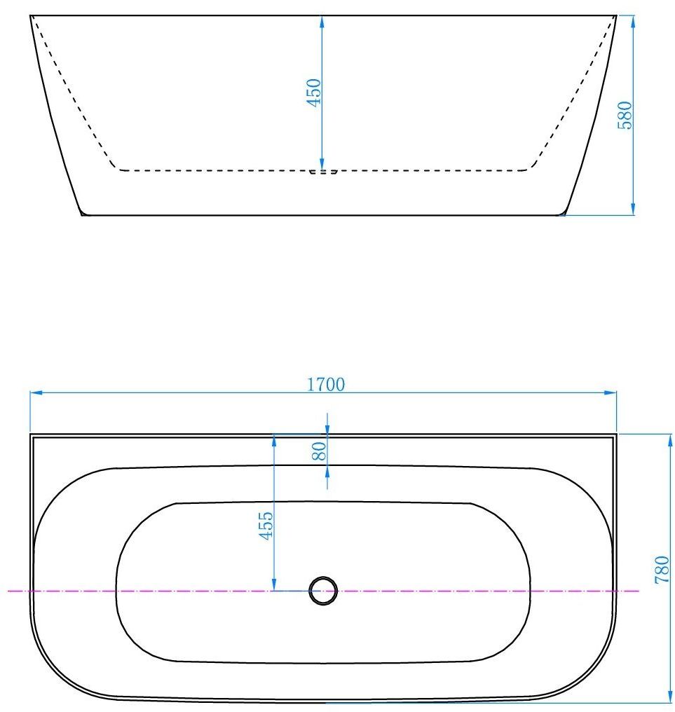 Акриловая ванна Allen Brau Priority 3 170x78 2.31003.20 белый глянец