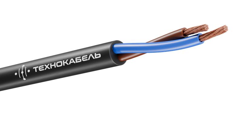 Провод ПВС 2х1.5 380В Ч (бухта) (м) Технокабель 00-00149100