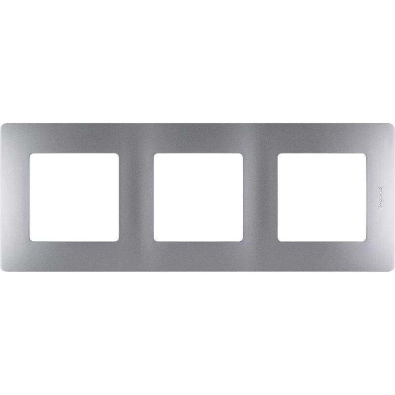 Рамка 3-м Etika алюм. IEK 672553