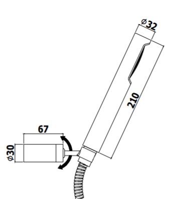 ZDUP036BO Набор душ ручной, шланг 1500мм металл, белый матовый BIRILLO Paffoni