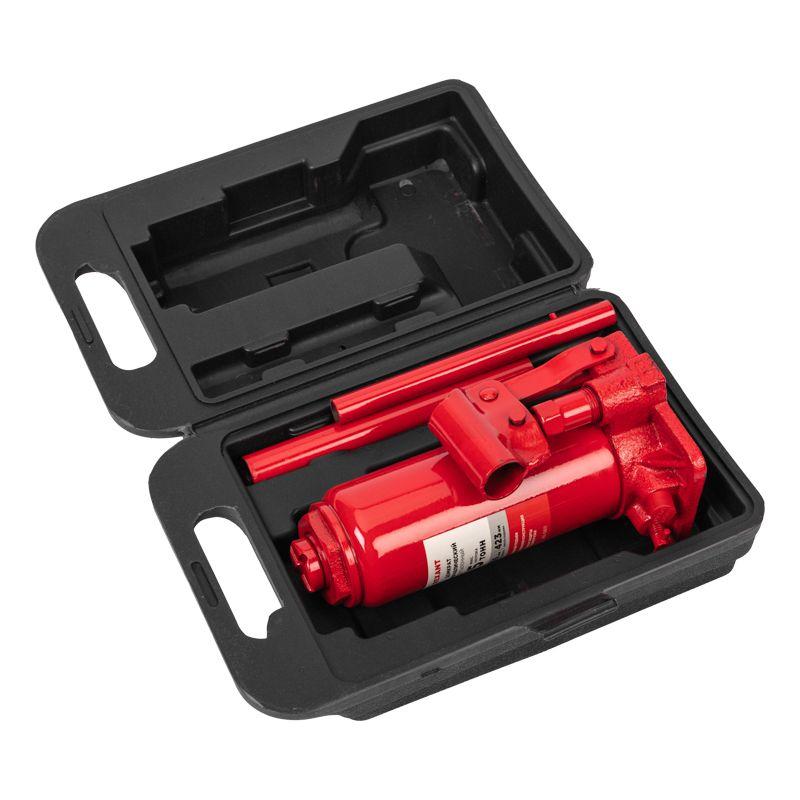 Домкрат гидравлический бутылочный 5т в пластиковом кейсе Rexant 80-0611