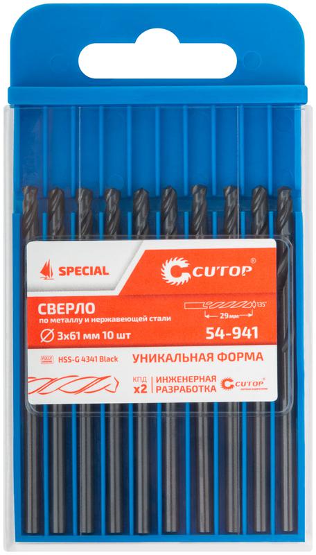 Сверло по металлу Special HSS-G 3х61/29мм (уп.10шт) Cutop 54-941