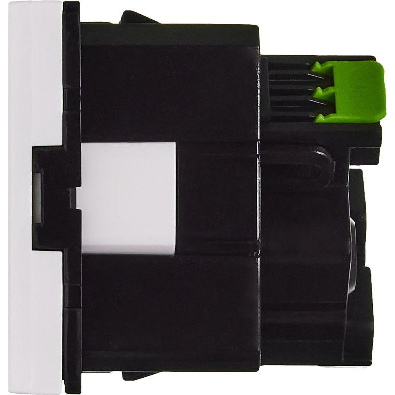 Розетка 2мод. 16А 250В 45град. с заземл. без защ. шторок безвинт. зажимы бел. ИЭК Leg 4521058