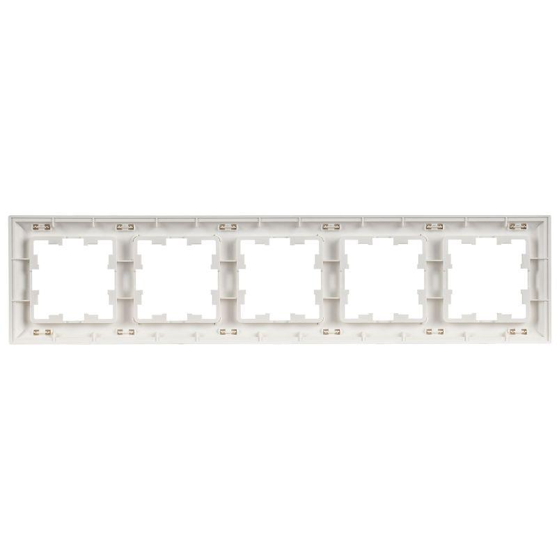 Рамка 5-м BRITE РУ-5-БрАБ арктич. бел./бел. IEK BR-M52-12-K91