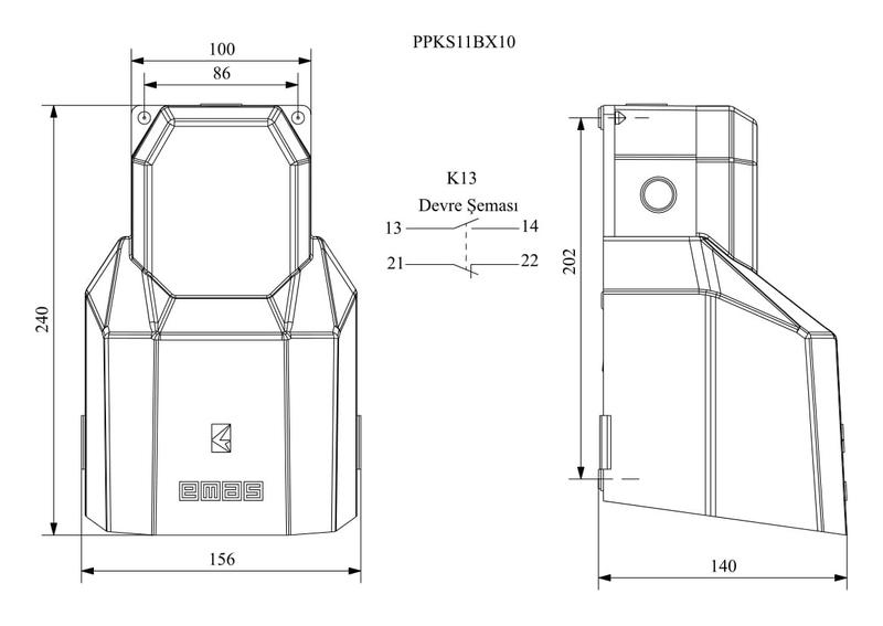 Педаль одиночная без блока контактов с защитным кожухом (пластик) желт. цвета IP65 EMAS PPKS11XX10