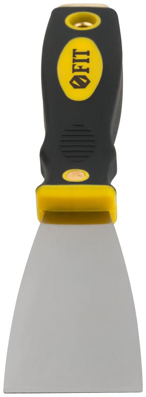 Шпатель для удаления ржавчины профи толщ. лезвия 1мм двухкомп. ручка сметал. бойком 2дюйм (50мм) FIT 06672