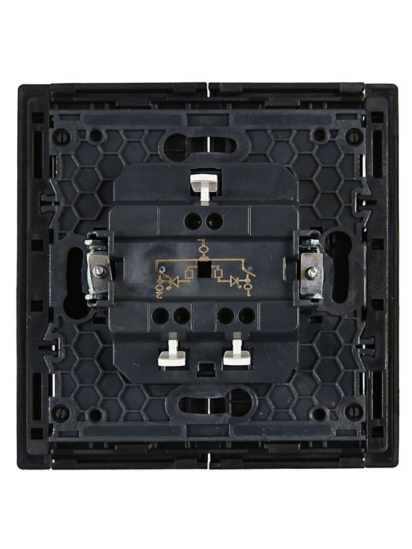 Выключатель 2-кл. СП FORTE&PIANO 10А FP106 с индикацией черн. IEK FP-V20-1-10-1-K02