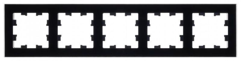 Рамка 5-м AtlasDesign Nature органич. стекло черн. SE ATN321005