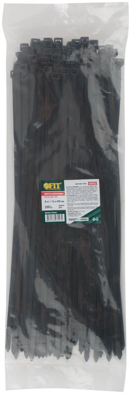 Хомут для проводов 7.6х400мм нейлон. черн. (уп.100шт) FIT 60362