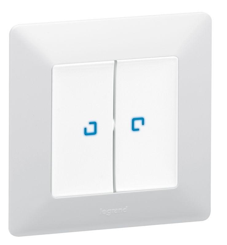 Выключатель 2-кл. СП Valena Life 10А IP20 250В 10AX с подсветкой с лицев. панелью механизм бел. Leg 752428