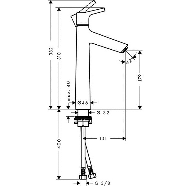 Смеситель Hansgrohe Talis S 72032000 для раковины