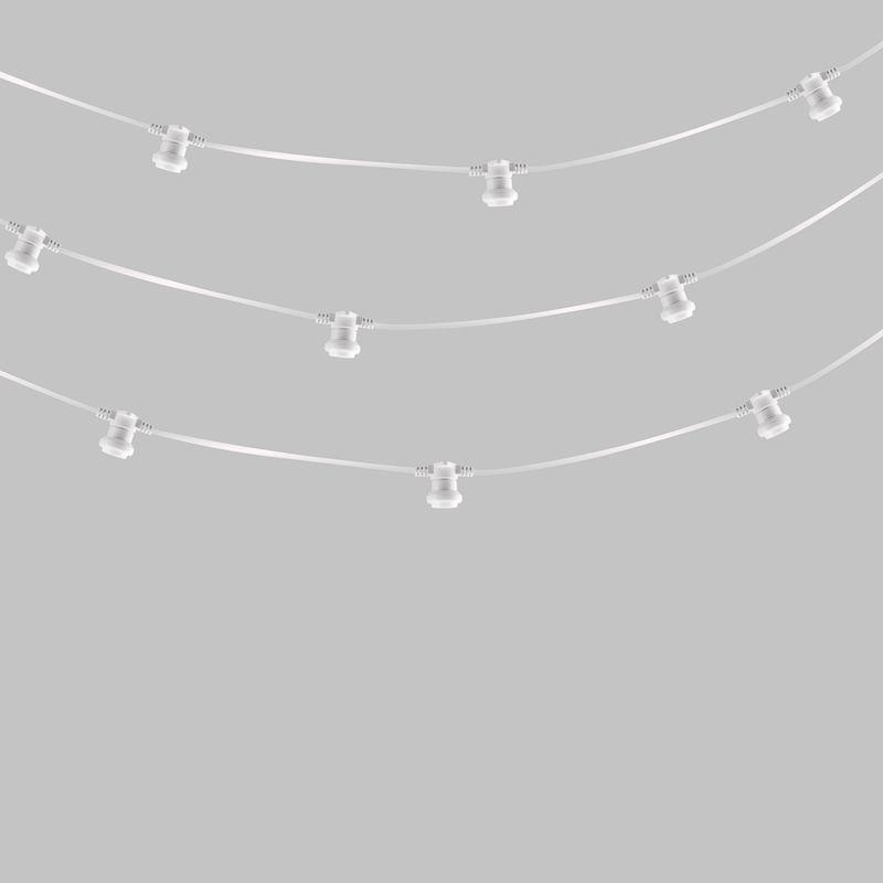 Гирлянда "Белт Лайт" 2жил. 50м шаг 40см 125 патронов E27 IP65 бел. круглый провод Neon-Night 331-242